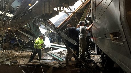 Twisted metal, torn train: First videos from New Jersey train crash in Hoboken 