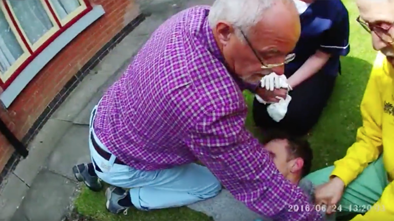 Senior citizens’ arrest! Hero pensioners tackle burglar who evaded police for months (VIDEO)