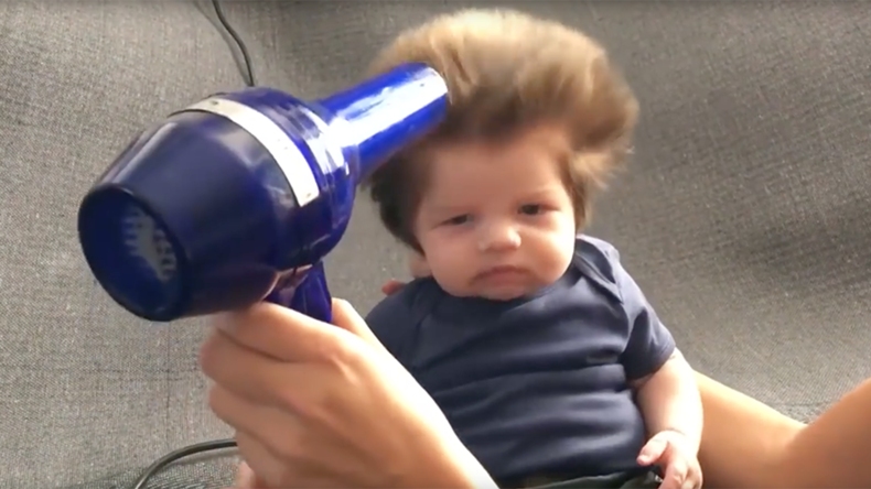 Baby’s insanely fluffy bouffant hair breaks the internet (VIDEO)
