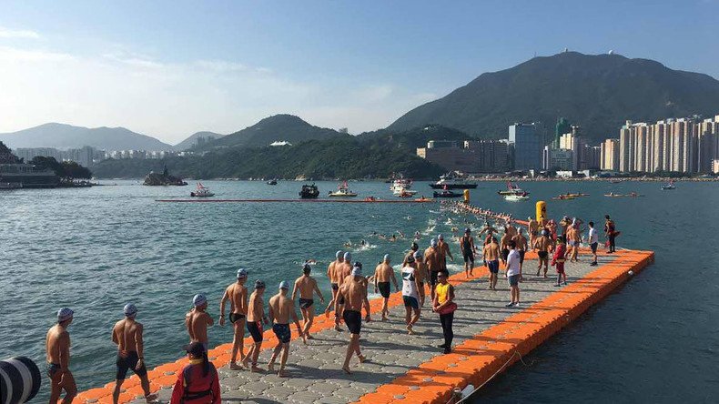 Swimmer dies in Hong Kong harbor race
