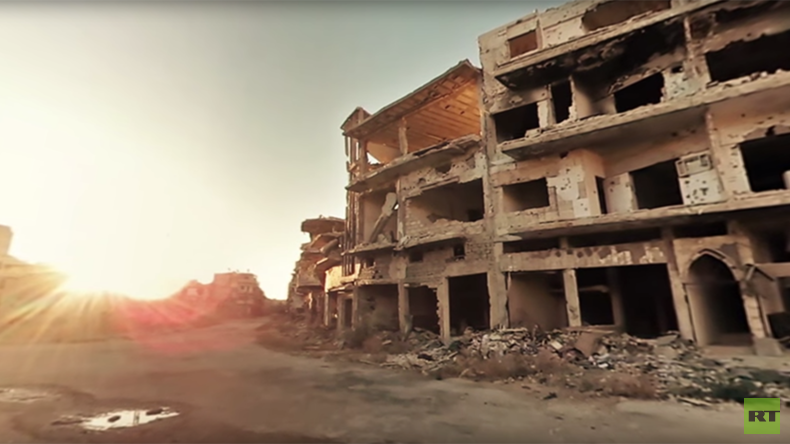 ‘Silent and lifeless’: Eerie 360 video of a Syrian city in ruins