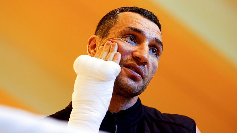 Injury forces Klitschko out of Joshua title fight