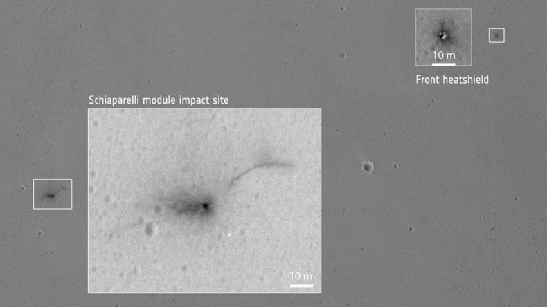 Fate of Mars Schiaparelli lander revealed in hi-res NASA images