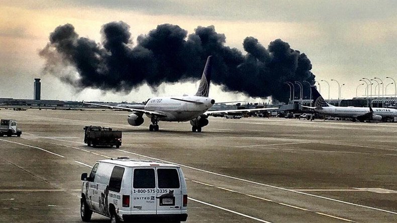 Miami-bound plane catches fire at Chicago airport, 170 people evacuated (PHOTOS, VIDEO)