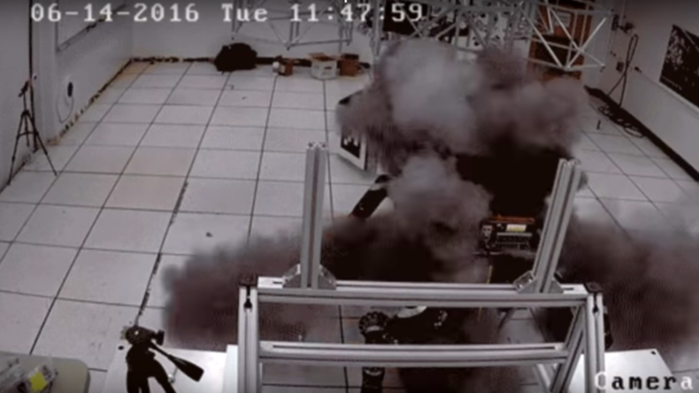 Shocking video shows NASA military robot exploding due to battery failure (VIDEO)