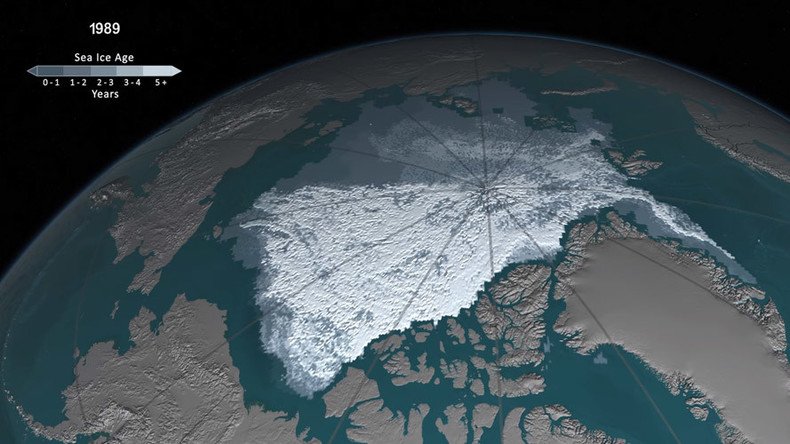 Watch 30yrs of Arctic ice shrinkage in chilling NASA timelapse (VIDEO)