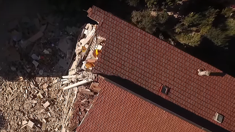 Drones film harrowing devastation of Italian towns after violent earthquake (VIDEO)