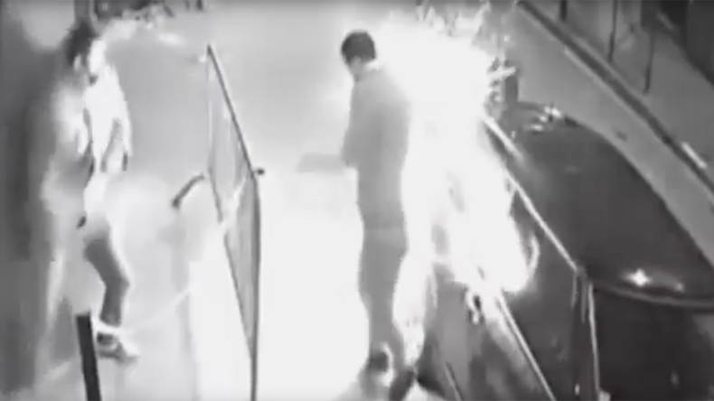 Exploding e cigarette engulfs man in flames in horrifying CCTV