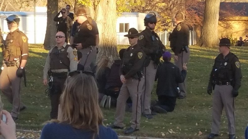 14 Dakota Access protesters arrested near state capitol building