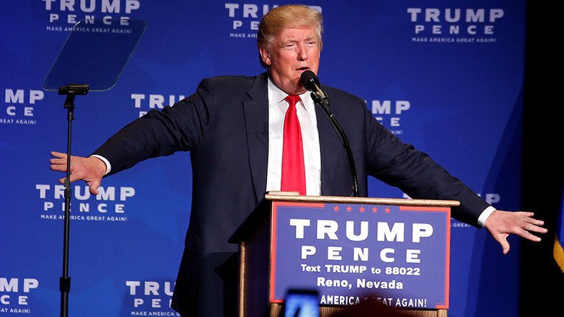 Trump rushed off stage by security service at Reno, NV rally as man detained next to stage
