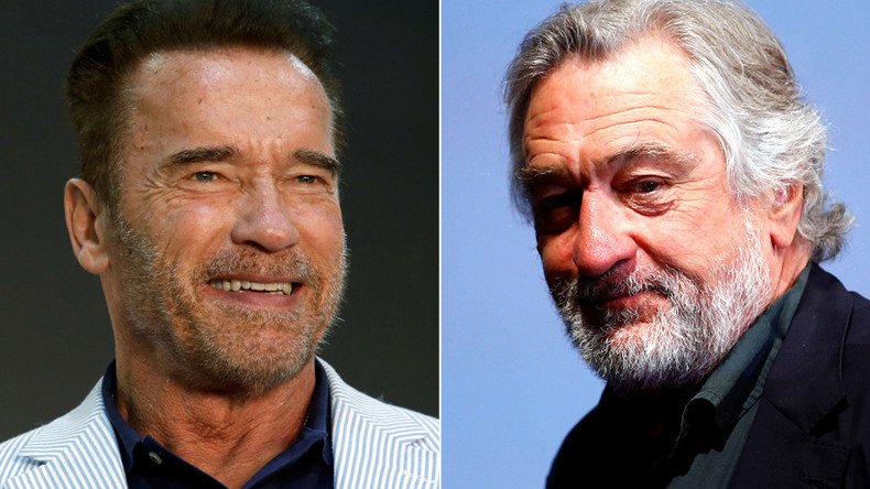 De Niro, Schwarzenegger clash over US election at event which raises $38mn for IDF