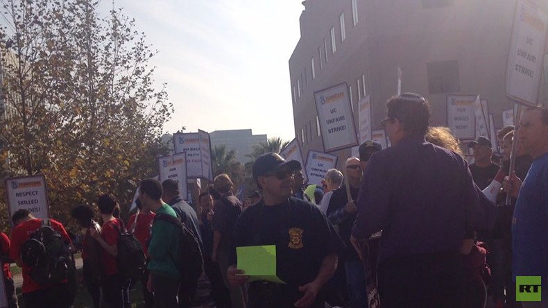 ‘All we’re asking for is what’s fair’: Teamsters strike at UCLA