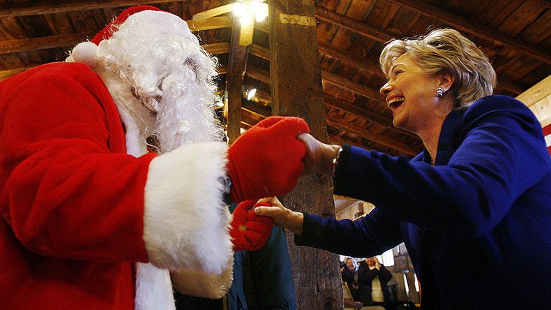 Santa fired for putting Hillary Clinton on his naughty list