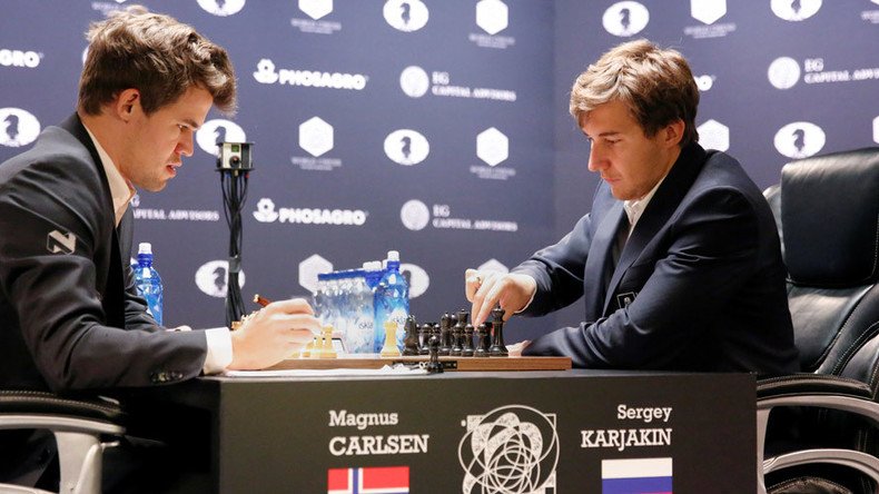 Russia’s Karjakin forces world chess champ Magnus Carlsen into rapid title playoff