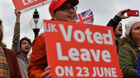 ‘Brexit means Brexit!’ Rally outside British parliament demands swift exit from EU (PHOTOS, VIDEO)