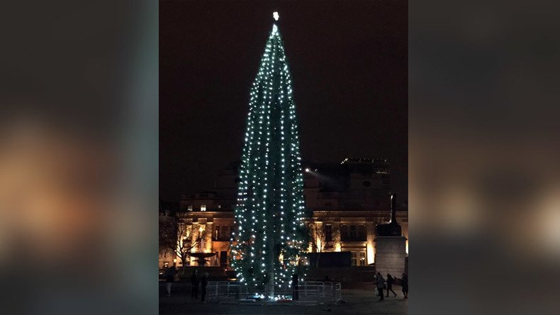 ‘Giant illuminated cucumber’: Londoners slam Norway’s Christmas tree gift
