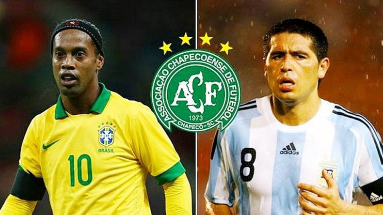 Ronaldinho and Riquelme offer to come out of retirement to help plane crash team Chapecoense
