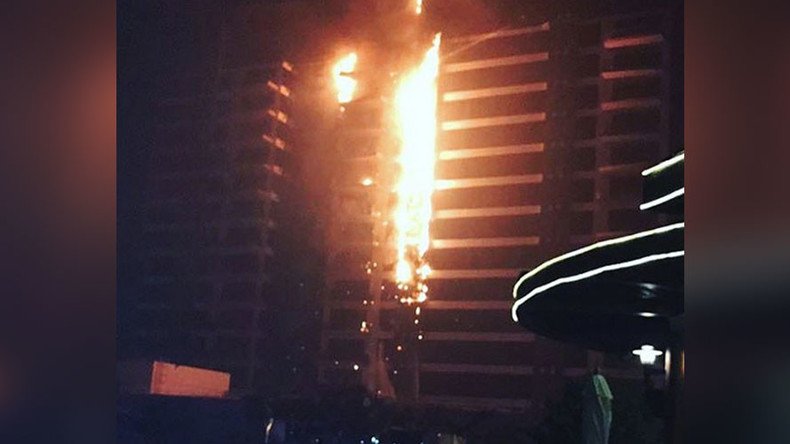 Huge fire engulfs residential building in Dubai’s Palm Jumeriah (PHOTOS, VIDEOS)