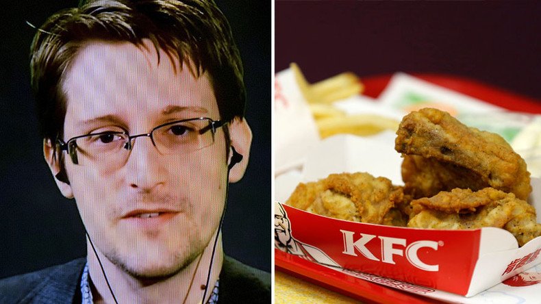 ‘Some kind of signal to the Russians?’ Snowden’s KFC tweet confuses internet