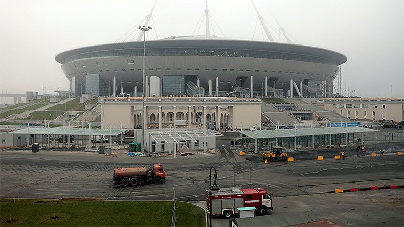 1st football match announced for St. Petersburg’s costly World Cup stadium