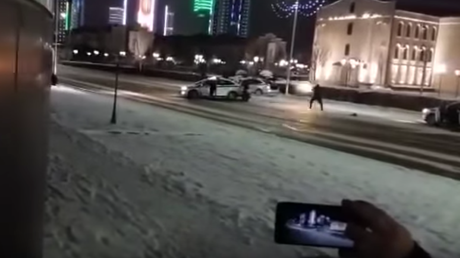Intense VIDEO of police shootout with gunmen in downtown Chechen capital surfaces online