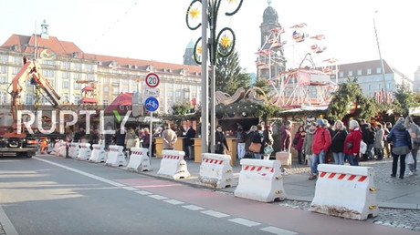 Dresden barricades Christmas market with concrete barriers after Berlin truck attack