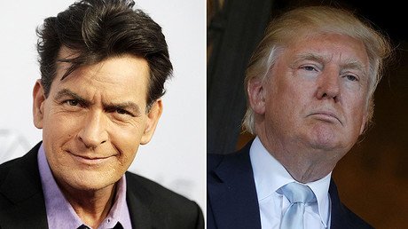 Actor Charlie Sheen (L), U.S. President-elect Donald Trump (R) © Reuters