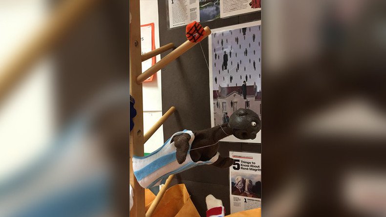 Black hanging dummy greets girls’ basketball team in New Jersey high school