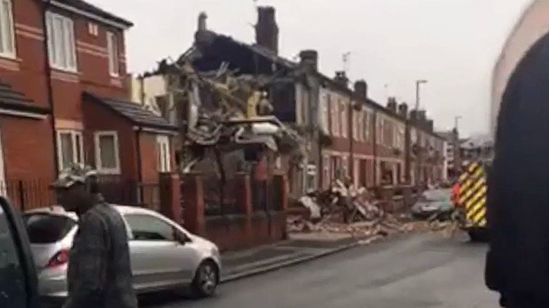 House destroyed by explosion in Manchester
