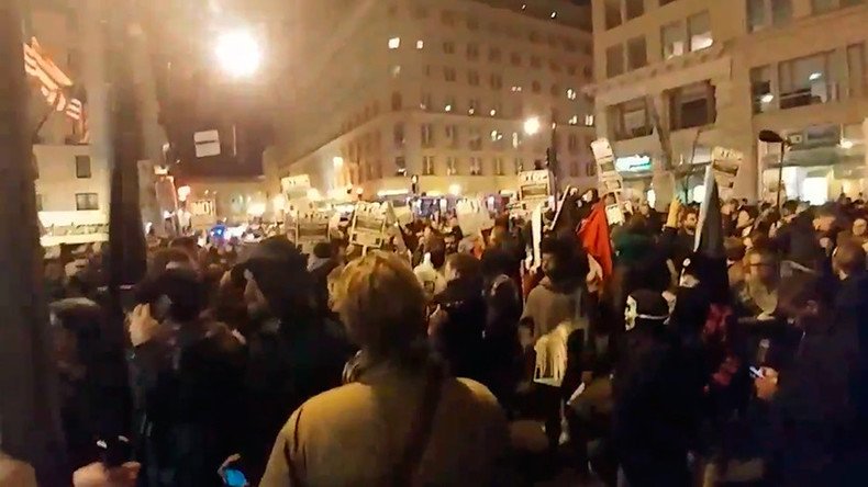 Massive anti-Trump protest at #DeploraBall in DC ahead of inauguration