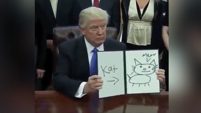 Art attack: Spoof TrumpDraws account mocks president’s executive orders