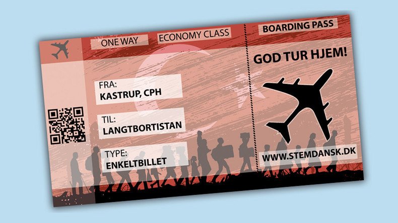 Danish far-right party distributes ‘one-way ticket home’ flyers to immigrants