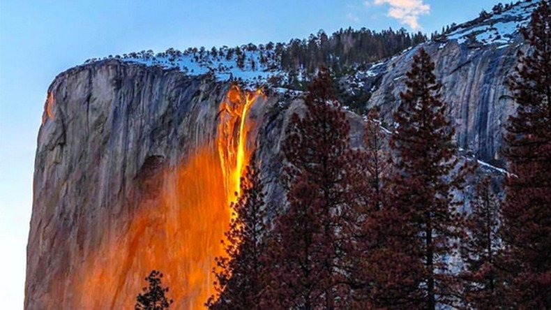 Yosemite ‘firefall’ illuminates waterfall to glow like lava (PHOTOS, VIDEOS)