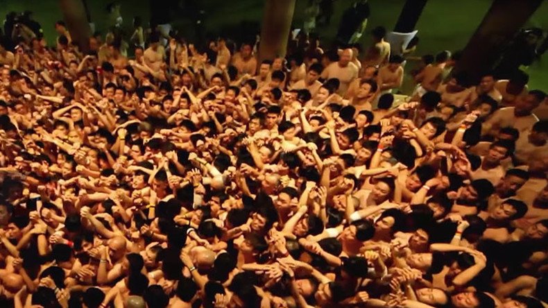 9,000 men compete for year of good fortune in Japan’s ‘Naked Festival’