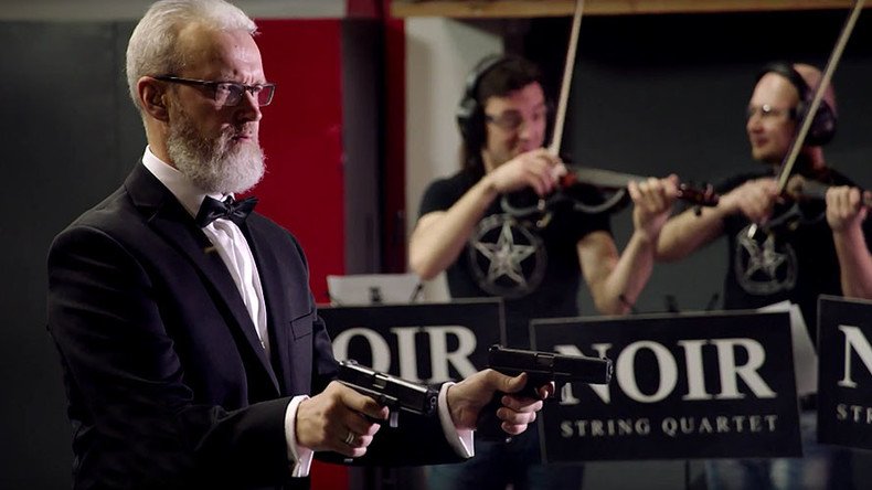Killer classics: Russian shooter performs Strauss with guns (VIDEO)