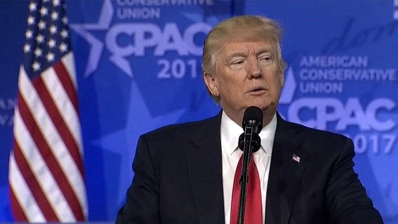 Protester shouting 'fascist' pulled from Trump's CPAC speech (VIDEO)