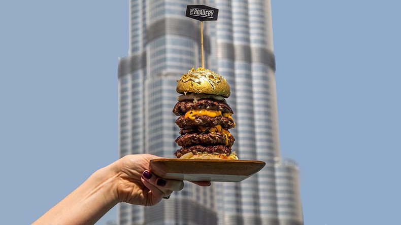‘The Burg-Khalifa’: A $63 gold-laced burger inspired by Dubai skyscraper (VIDEO)