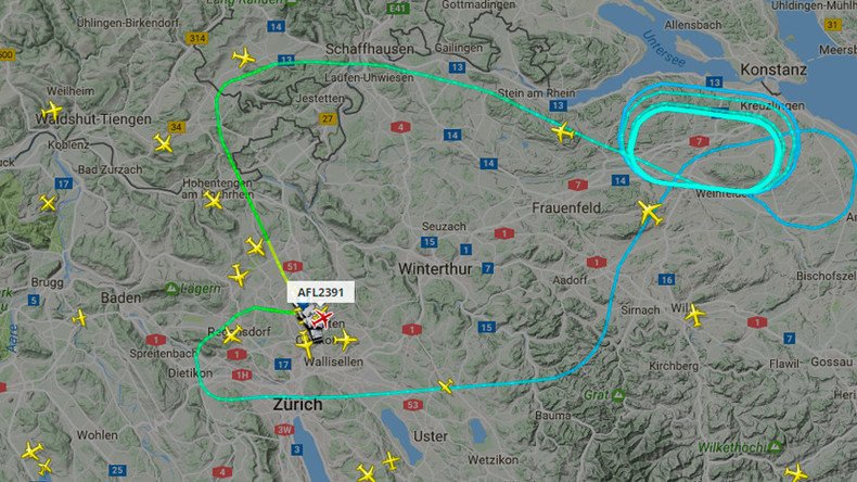 Aeroflot flight to Moscow lands in Zurich after returning due to reported engine issues