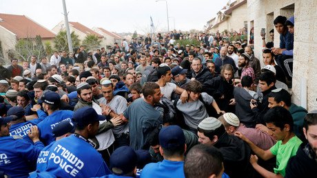 Hundreds of settler activists protest West Bank homes demolition