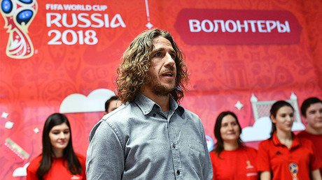 FC Barcelona & Spain legend Puyol interviews prospective World Cup volunteers in Moscow