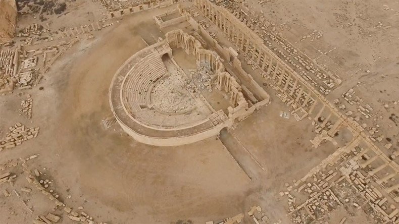 Drone footage shows war toll taken on Palmyra’s ancient center (EXCLUSIVE VIDEO)