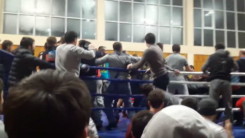 Battle royal: Late kick by MMA fighter sparks mass brawl in Russia’s Dagestan (VIDEO)