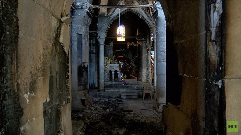 360° ghost town: Streets of Christian Iraqi town in ruins & empty (VIDEO)