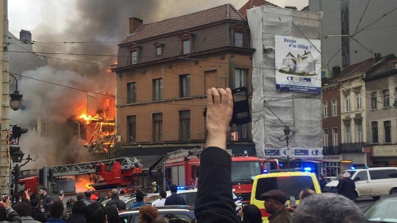 7 injured as huge gas explosion rocks Brussels neighborhood (VIDEO, PHOTOS)