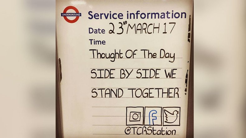 Tube announcements share messages of comfort to grieving Londoners