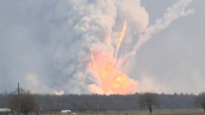  ‘Windows were shaking’: Terrifying eyewitness stories as munitions inferno rages in Ukraine (VIDEO)