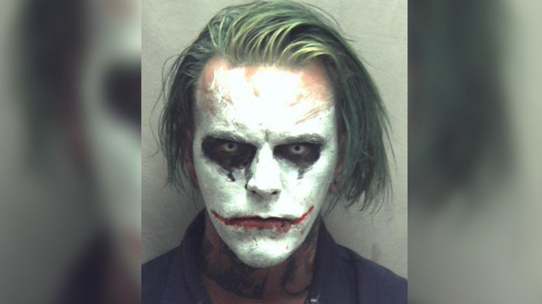 No laughing matter: Sword-wielding ‘Joker’ arrested in US faces up to 5yrs in prison (PHOTO)