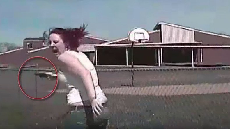 Patrol car runs over gun-toting woman in Tulsa (GRAPHIC VIDEO)