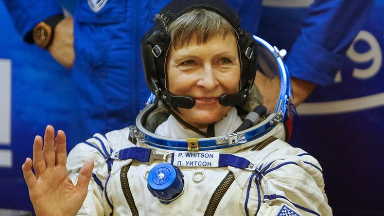 Astronaut Peggy Whitson celebrates female spacewalk record