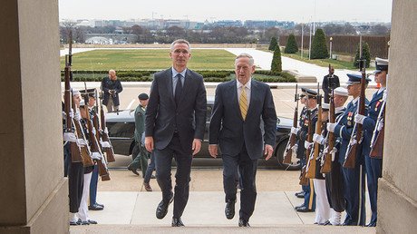 ‘Very strong bond’: Mattis meets with NATO chief ahead of anti-ISIS summit